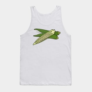 Okra cartoon illustration Tank Top